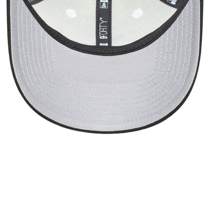 9FORTY Los Angeles Dodgers World Series Champions 2024 2-Tone Black Visor Chrome White Snapback