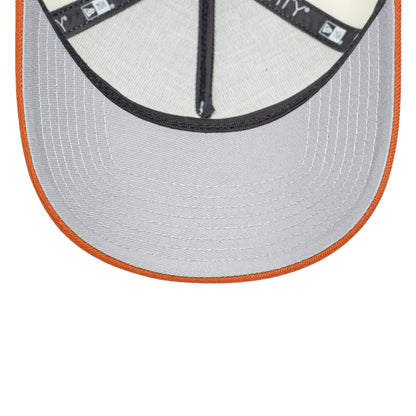9FORTY A-Frame Detroit Tigers 1945 2-Tone Rush Orange Visor Chrome White Snapback