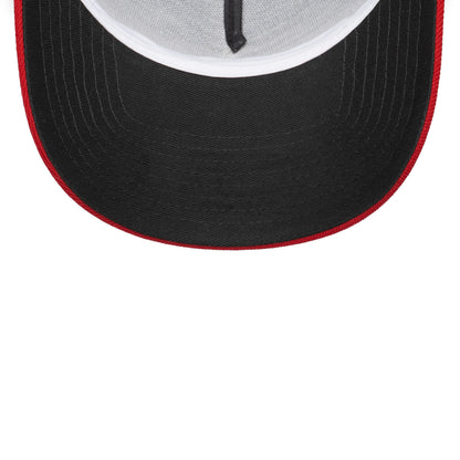 9FORTY A-Frame Cleveland Guardians Basic Team 2-Tone Scarlet Visor Navy Snapback