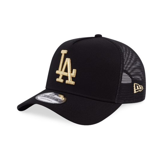 9FORTY A-Frame Trucker Los Angeles Dodgers Black Snapback