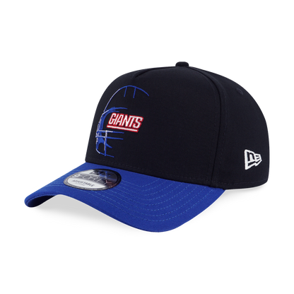 9FORTY A-Frame New York Giants NFL Oversized Black Blue Adjustable