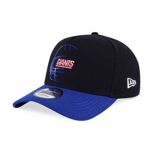 9FORTY A-Frame New York Giants NFL Oversized Black Blue Adjustable