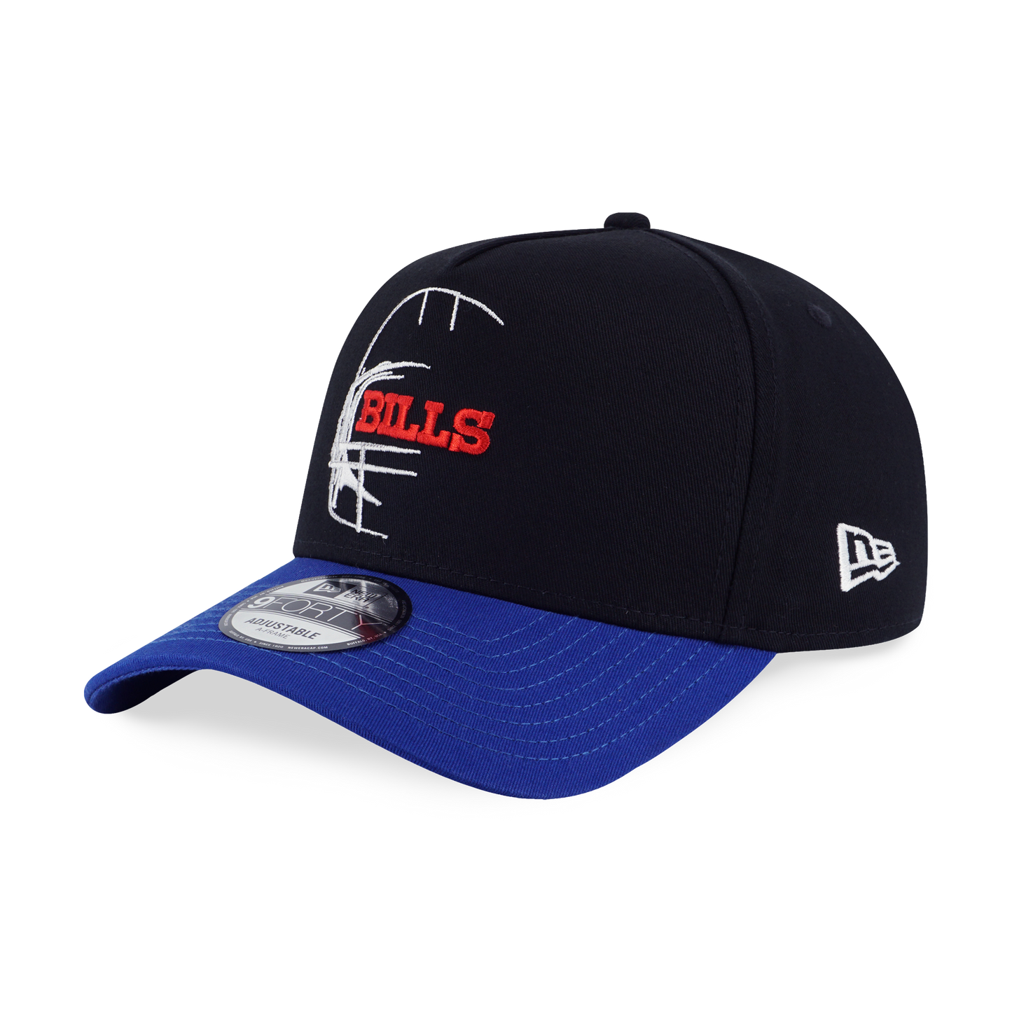9FORTY A-Frame Buffalo Bills NFL Oversized Black Blue Adjustable