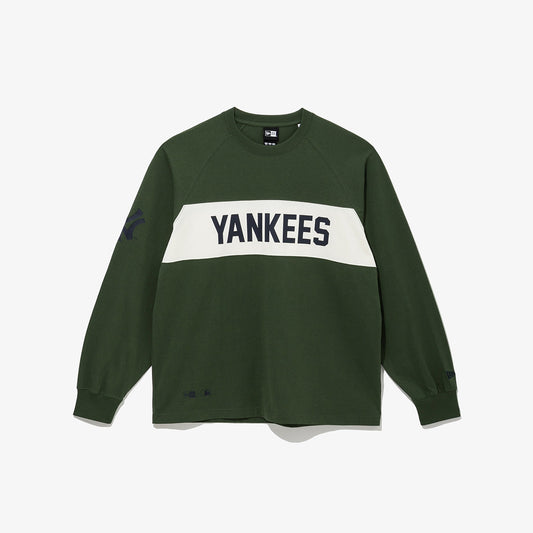 New York Yankees MLB Color Block Dark Green Long Sleeve T-Shirt