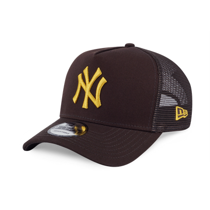 9FORTY A-Frame Trucker New York Yankees Color Era Chocolate Snapback