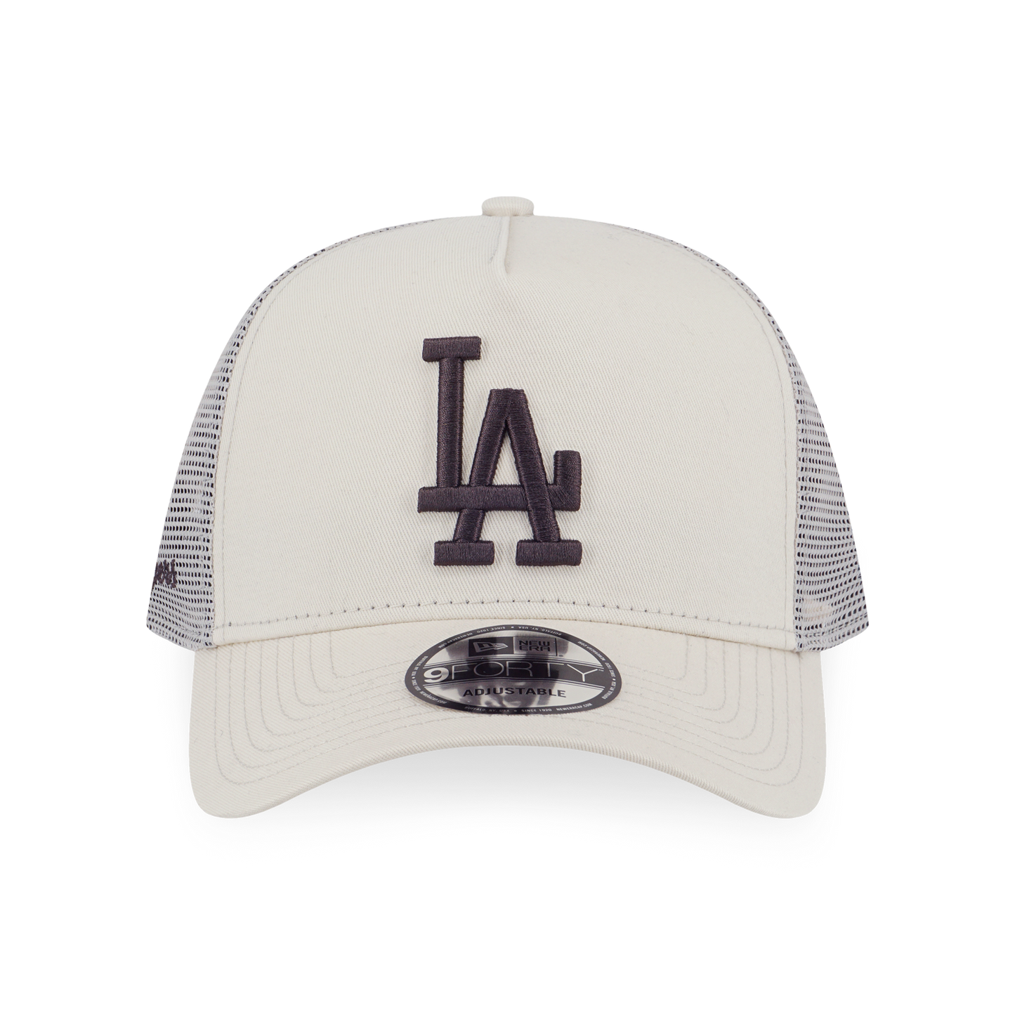 9FORTY A-Frame Trucker Los Angeles Dodgers Color Era Light Cream Snapback