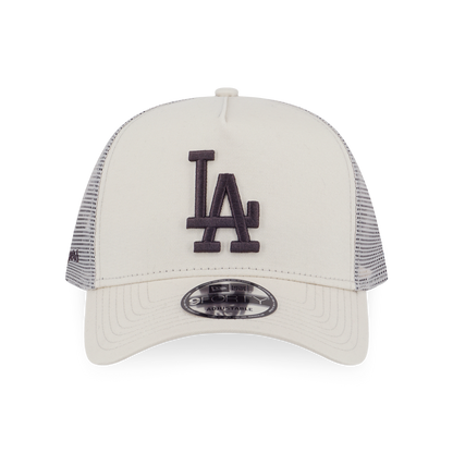 9FORTY A-Frame Trucker Los Angeles Dodgers Color Era Light Cream Snapback