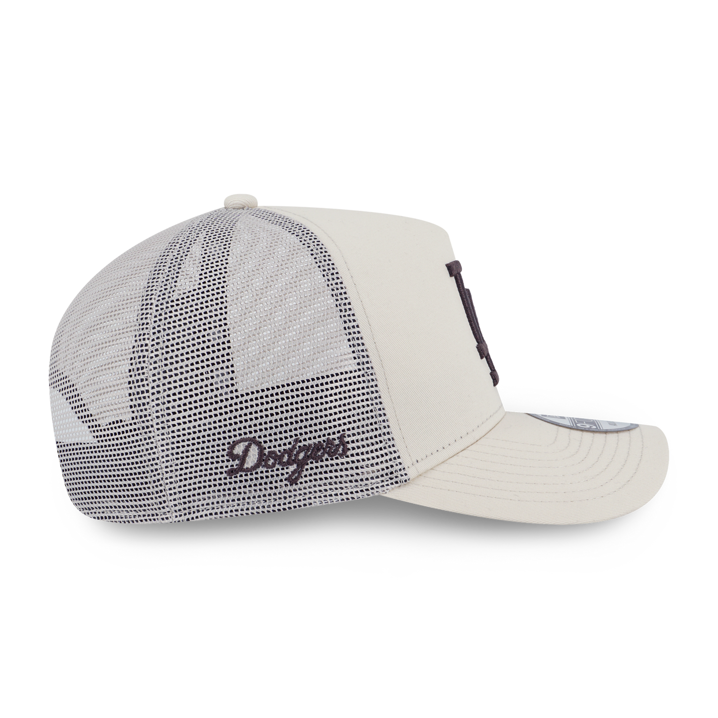 9FORTY A-Frame Trucker Los Angeles Dodgers Color Era Light Cream Snapback