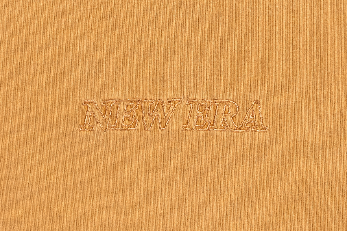 New Era Logo Washed Deep Sand Brown Short Sleeve T-Shirt