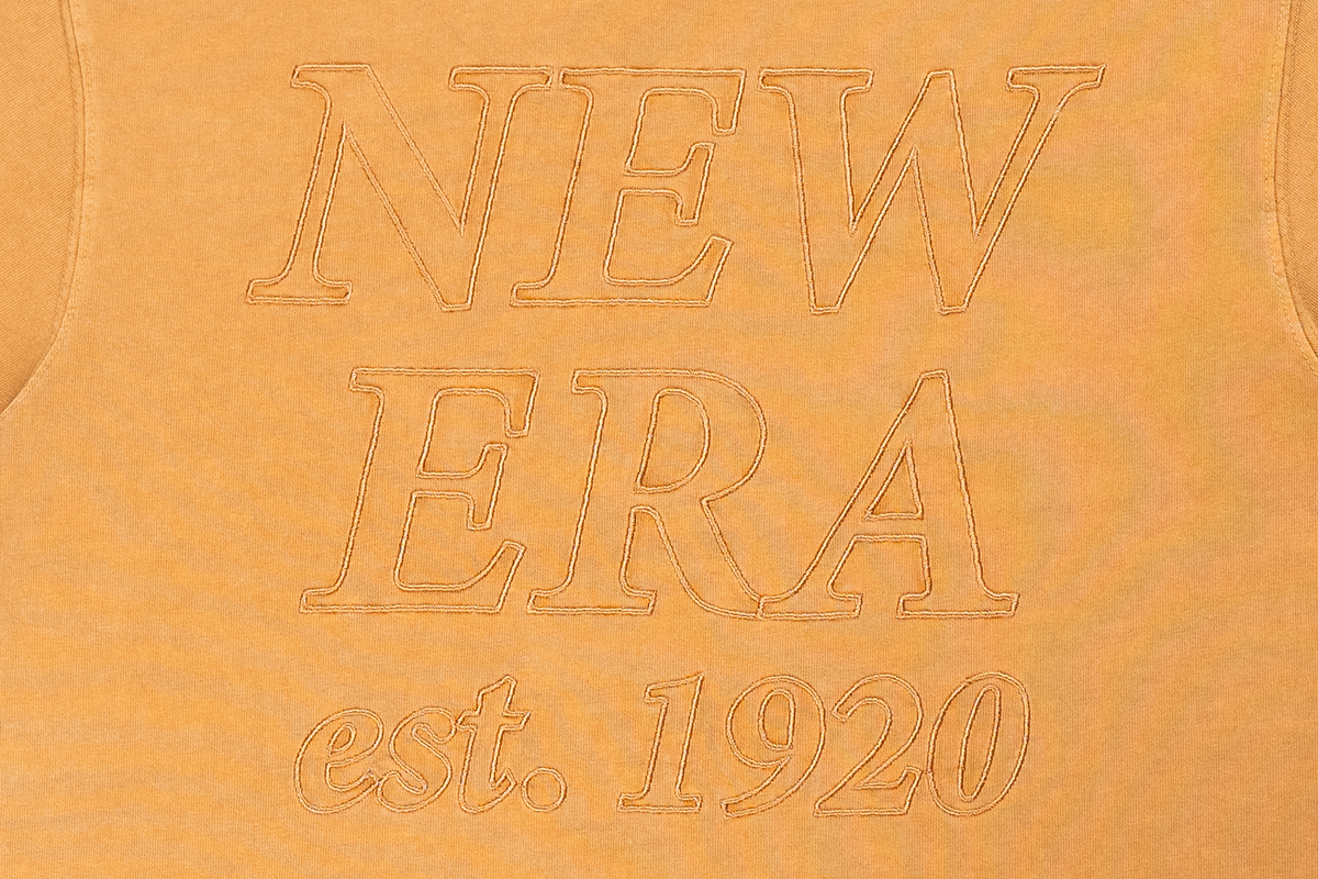 New Era Logo Washed Deep Sand Brown Short Sleeve T-Shirt