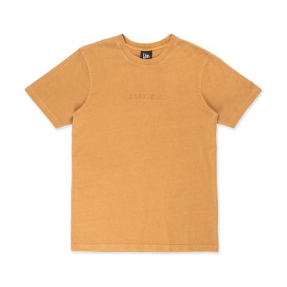 New Era Logo Washed Deep Sand Brown Short Sleeve T-Shirt