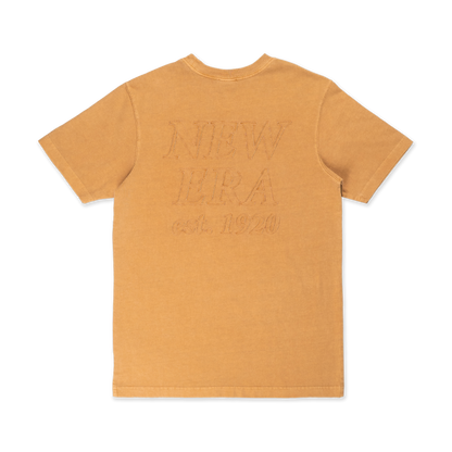 New Era Logo Washed Deep Sand Brown Short Sleeve T-Shirt