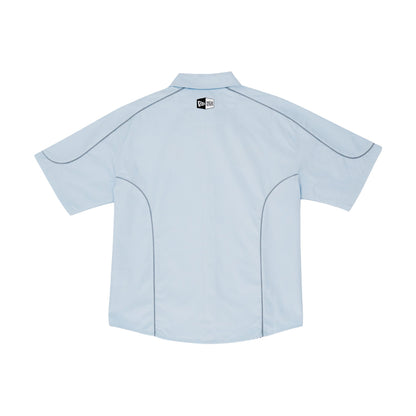 New Era Racing Light Blue Short Sleeve Woven Shirt