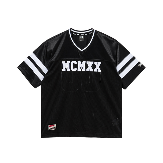 Retro Sports Mesh Top Black Short Sleeve T-Shirt