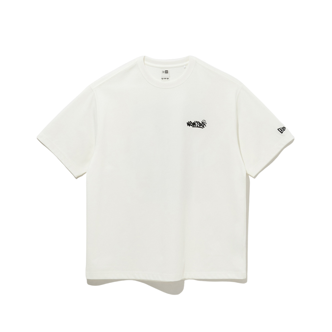 New Era Neon Writing Off White Short Sleeves T-Shirt