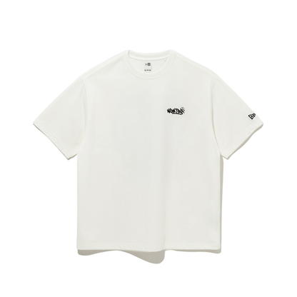 New Era Neon Writing Off White Short Sleeves T-Shirt