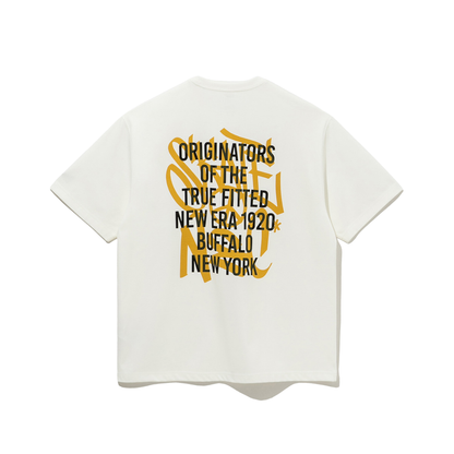 New Era Neon Writing Off White Short Sleeves T-Shirt