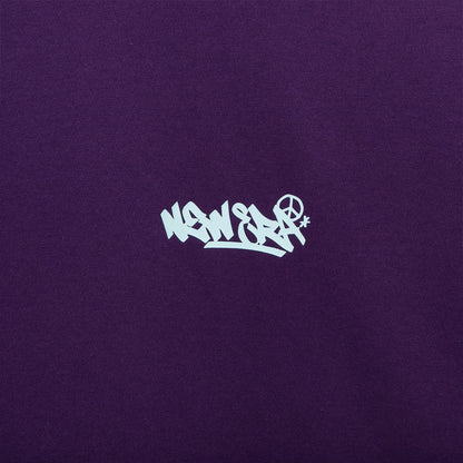 New Era Neon Writing Purple Short Sleeves T-Shirt