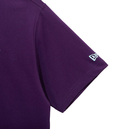 New Era Neon Writing Purple Short Sleeves T-Shirt