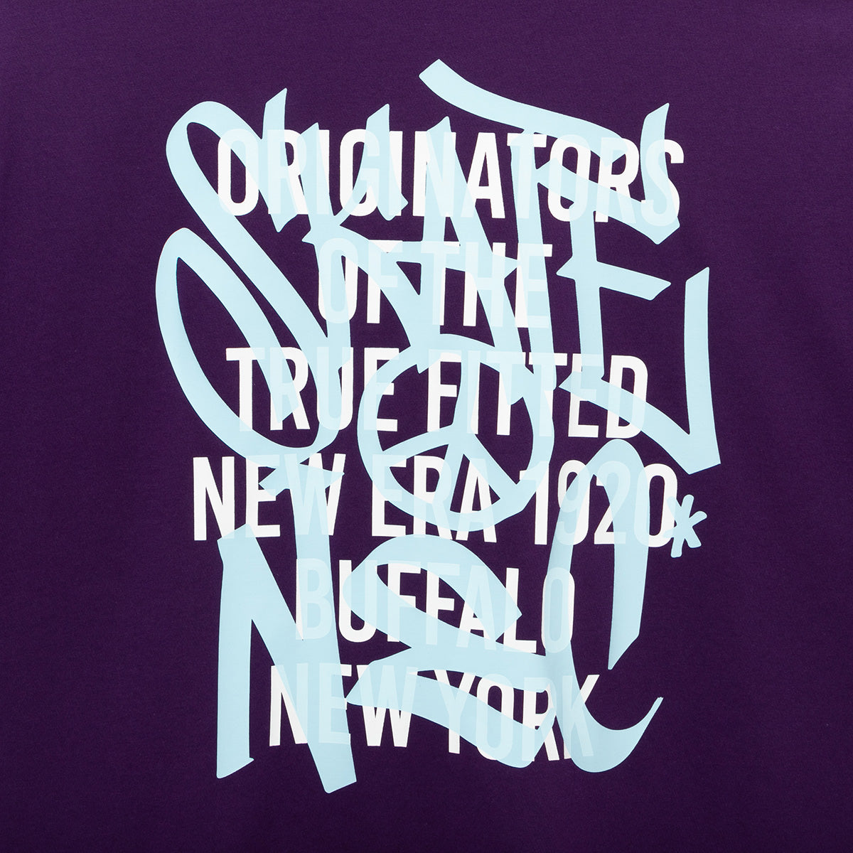 New Era Neon Writing Purple Short Sleeves T-Shirt
