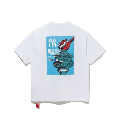 New York Yankees MLB Poster White Short Sleeve T-Shirt