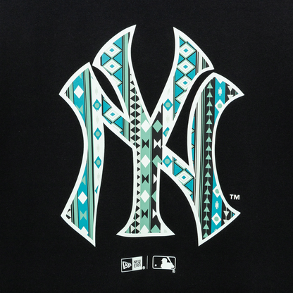 New York Yankees MLB Navajo Pattern Black Short Sleeves T-Shirt