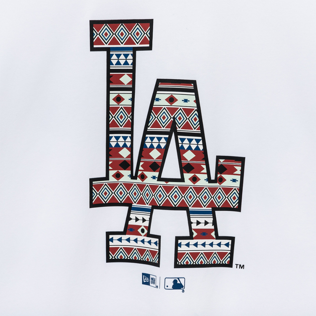 Los Angeles Dodgers MLB Navajo Pattern White Short Sleeves T-Shirt