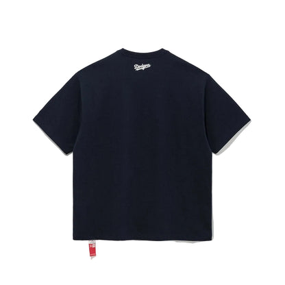 Los Angeles Dodgers Flower Script Navy Short Sleeves T-Shirt