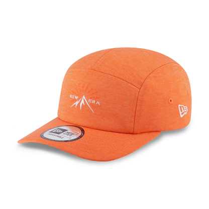 New Era Mountain Graphic Fight Orange Camper Curve Visor Hat