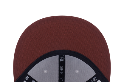 59FIFTY New York Yankees Forest 2-Tone Deep Auburn Brown Visor All-Over Print Fitted