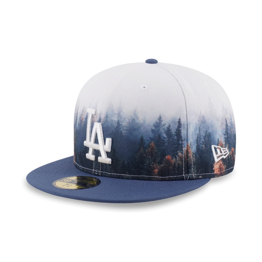59FIFTY Los Angeles Dodgers Forest 2-Tone Muted Indigo Visor All-Over Print Fitted