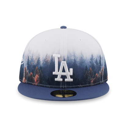 59FIFTY Los Angeles Dodgers Forest 2-Tone Muted Indigo Visor All-Over Print Fitted
