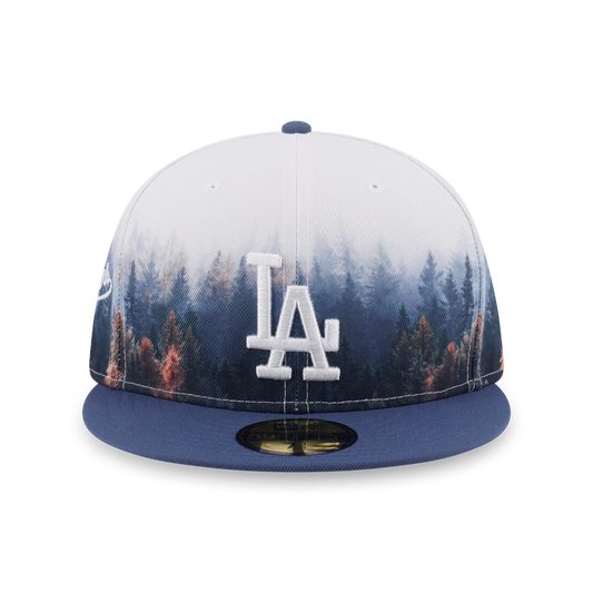 59FIFTY Los Angeles Dodgers Forest 2-Tone Muted Indigo Visor All-Over Print Fitted