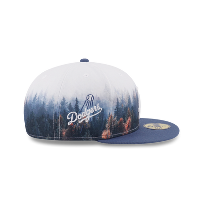 59FIFTY Los Angeles Dodgers Forest 2-Tone Muted Indigo Visor All-Over Print Fitted