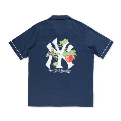 New York Yankees Harvest Merch Oceanside Blue Woven Shirt