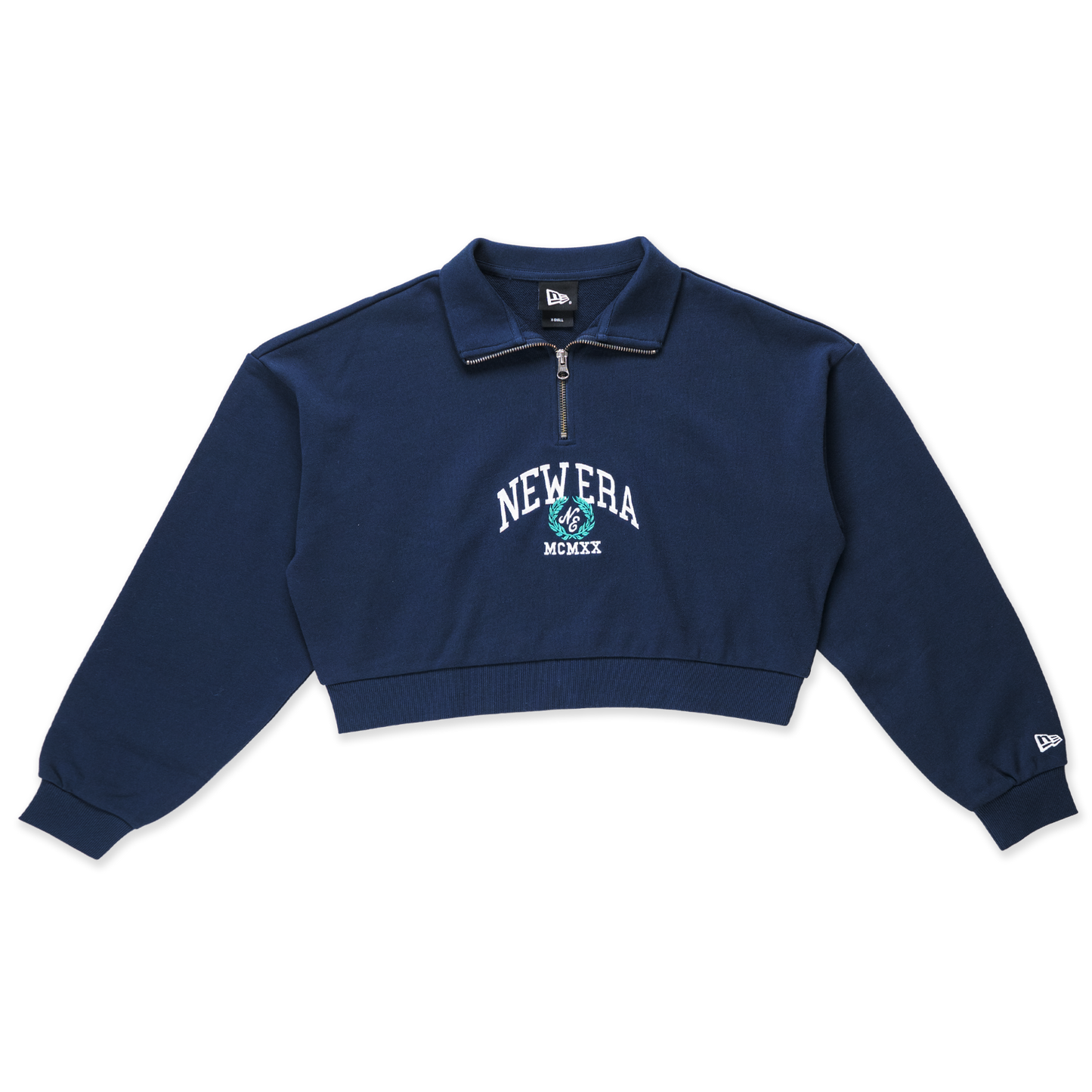 Women New Era Street Class Oceanside Blue Women Half Zip Sweatshirt
