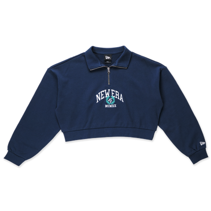 Women New Era Street Class Oceanside Blue Women Half Zip Sweatshirt