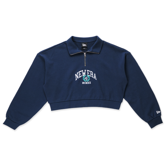 Women New Era Street Class Oceanside Blue Women Half Zip Sweatshirt