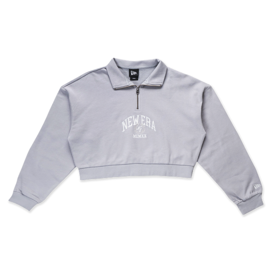 Women New Era Street Class Dolphin Gray Women Half Zip Sweatshirt