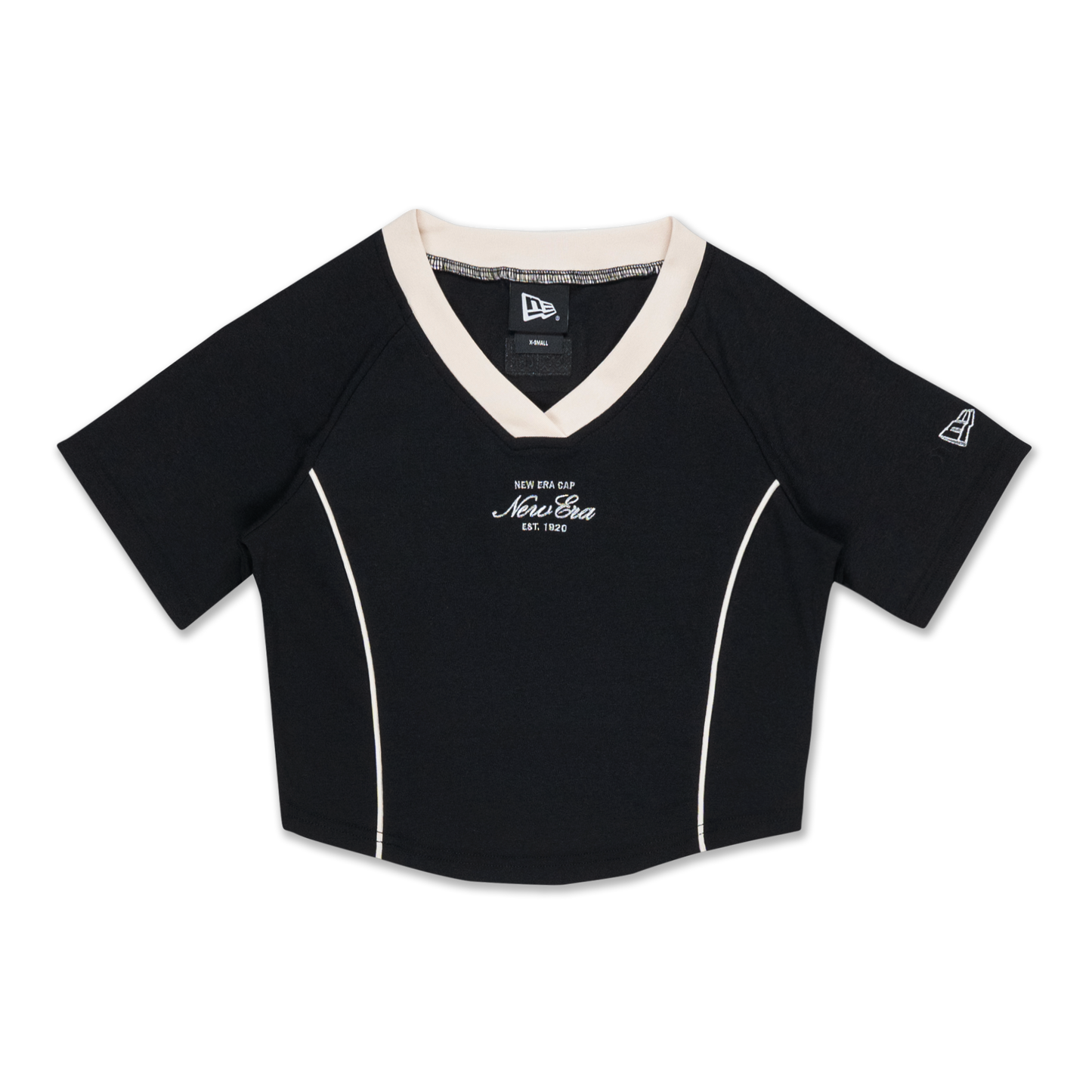 Women New Era Black Slim Fit Soccer Jersey
