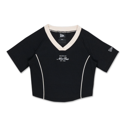 Women New Era Black Slim Fit Soccer Jersey