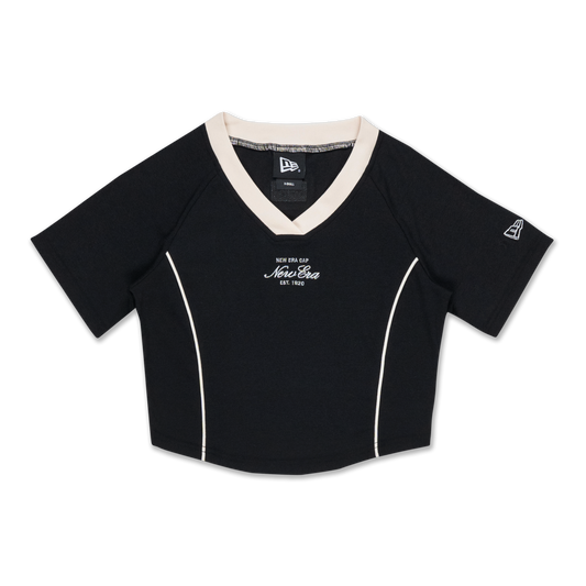 Women New Era Black Slim Fit Soccer Jersey