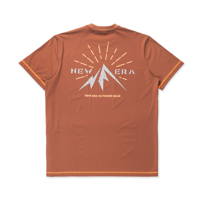 New Era Mountain Graphic Deep Auburn Brown Short Sleeve T-Shirt
