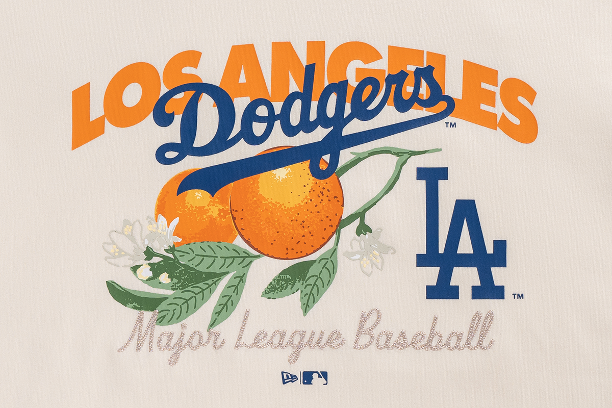 Los Angeles Dodgers Harvest Merch Chrome White Short Sleeve T-Shirt