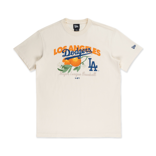 Los Angeles Dodgers Harvest Merch Chrome White Short Sleeve T-Shirt