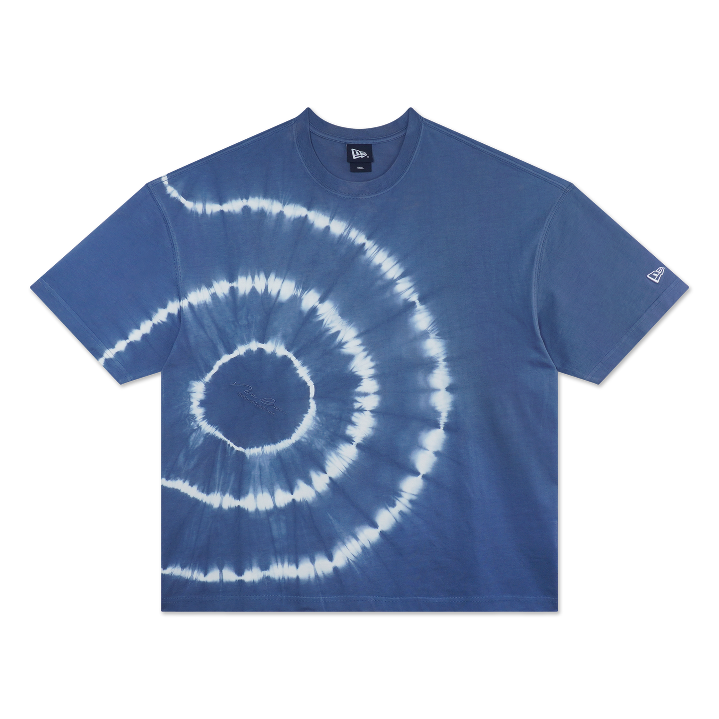 New Era Basic Tie Dyed Muted Indigo Oversized Short Sleeve T-Shirt