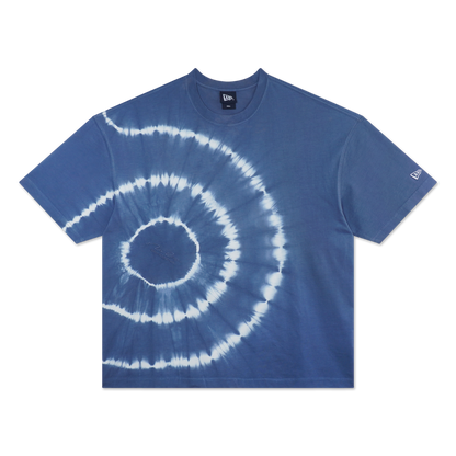 New Era Basic Tie Dyed Muted Indigo Oversized Short Sleeve T-Shirt