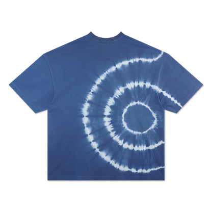 New Era Basic Tie Dyed Muted Indigo Oversized Short Sleeve T-Shirt