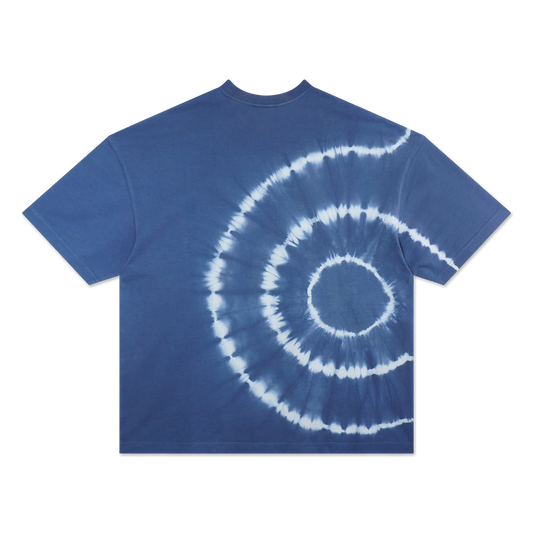 New Era Basic Tie Dyed Muted Indigo Oversized Short Sleeve T-Shirt