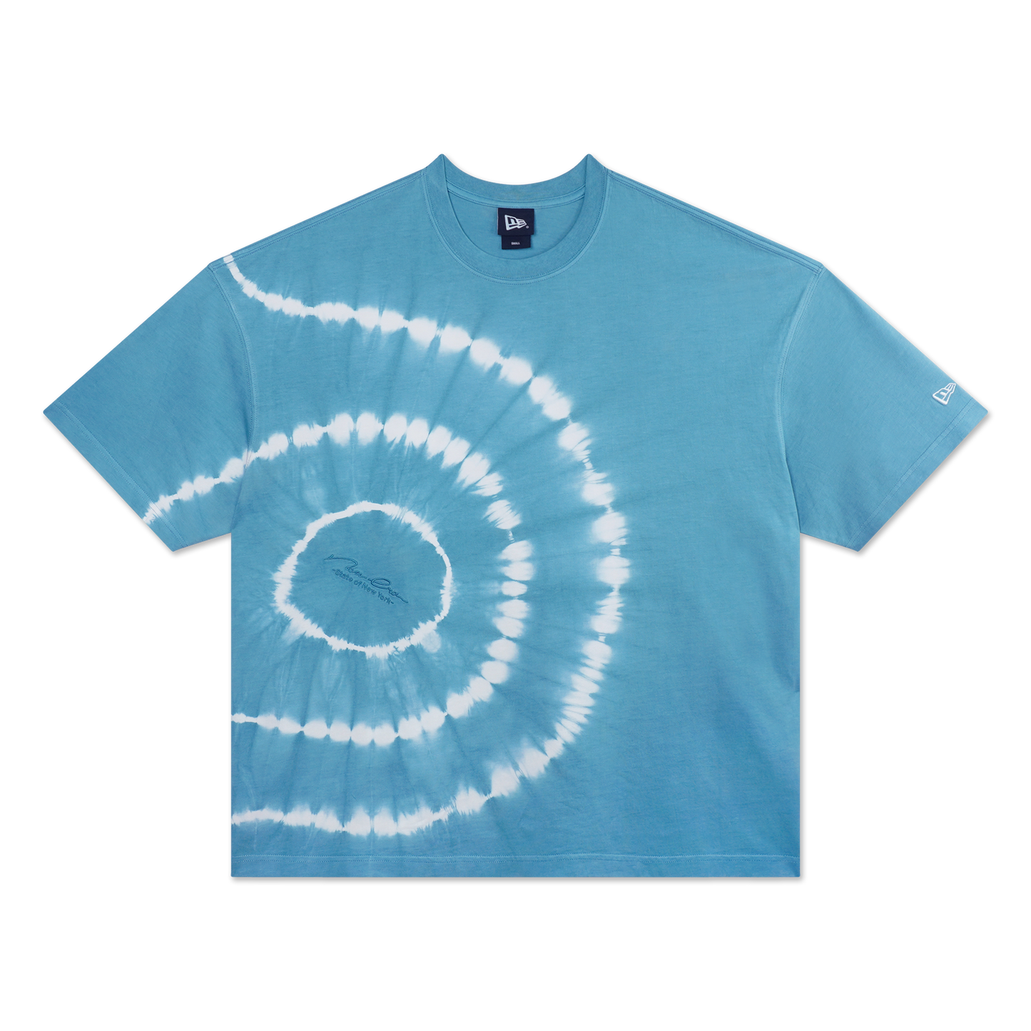 New Era Basic Tie Dyed Blue Foam Oversized Short Sleeve T-Shirt